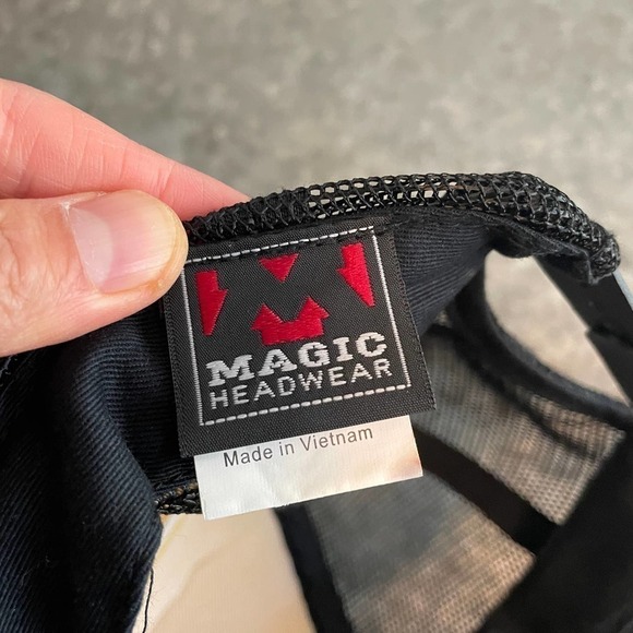 Black White Trucker Snapback Hat Cap Plain Blank Magic Headwear 90s Retro - Picture 8 of 10